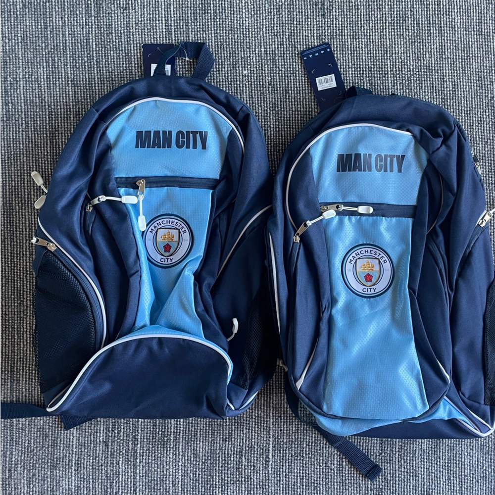 2 Manchester city Backpacks, new with tags